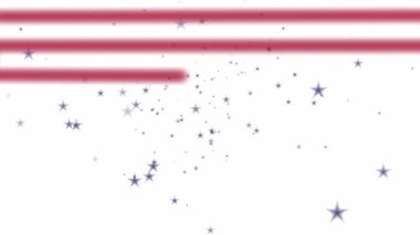 American flag animation with flying stars concept animation