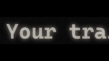 LED kaydırma panel animasyon siyah arkaplan geç tren gecikme iletisi