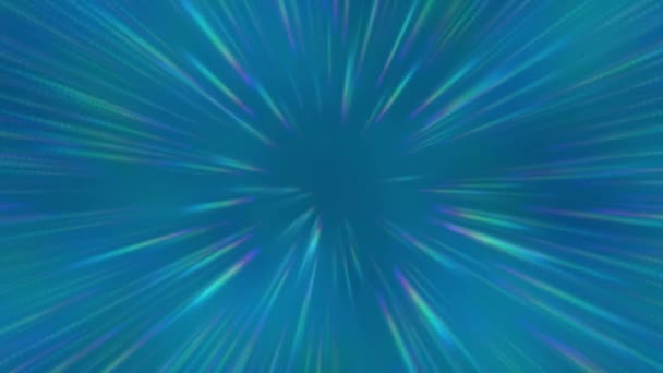 Prism Light Rays Bokeh Float Space Blue Background Concept Abstract — Stock video