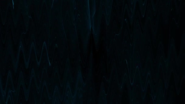 Синій Моторошний Світловий Візерунок Повільно Плаває Чорному Тлі Анімація Абстрактна — стокове відео