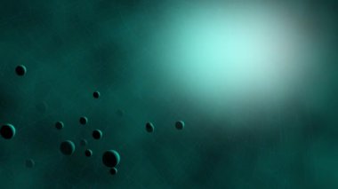 Planets orbit in distant deep space fantasy animation black background