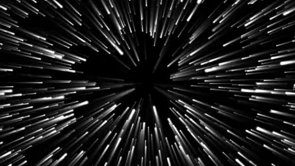 Призма Світлових Променів Швидкість Warp Космосі Чорний Фон Концепція Абстрактна — стокове відео
