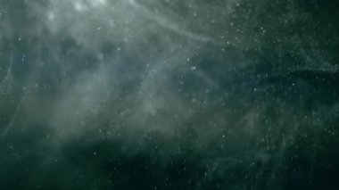 Parıldayan toz ve parçacıklar soyut canlandırma seçici odak noktasında havada süzülür