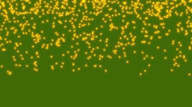 Parlak yeşil arkaplana düşen renkli sonbahar yaprakları 4k animasyonu