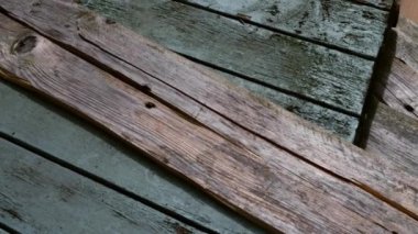 Kırık, sıkıntılı, ahşap arka plan, 4k Dolly, seçici odak noktası