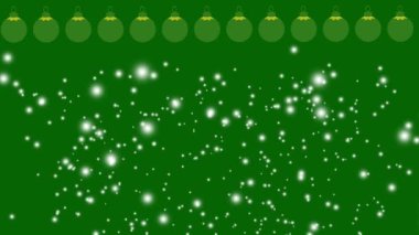 Noel yeşili kar yağışı arka planda takılar arka planda animasyon