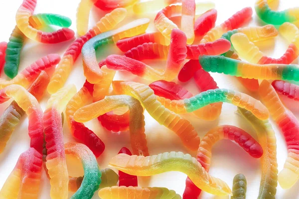 Gummy Worms Candy Sweets Close — Stock Photo, Image