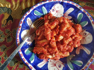 gnocchi alla sorrentina, with tomatoes and mozzarella