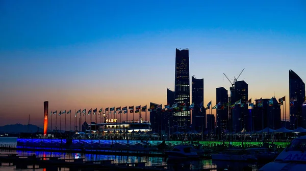 Akşam Qingdao Olimpiyat Denizcilik Merkezi