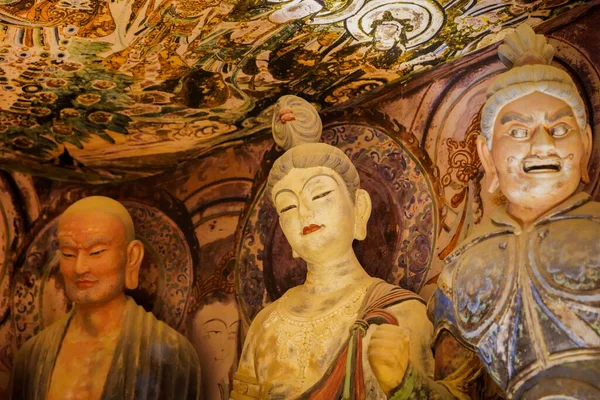 Dunhuang Mogao Grottoes, Çin 'de Bodhisattva heykeli
