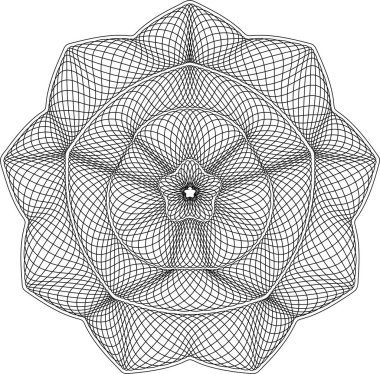 Menkul kıymetlerin korunması için Guilloche deseni, arkaplan vektörü