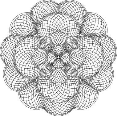 Menkul kıymetlerin korunması için Guilloche deseni, arkaplan vektörü