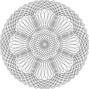 Menkul kıymetlerin korunması için Guilloche deseni, arkaplan vektörü