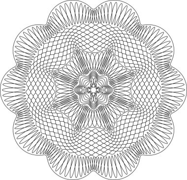 Menkul kıymetlerin korunması için Guilloche deseni, arkaplan vektörü