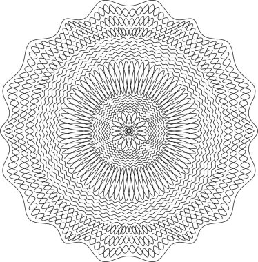 Menkul kıymetlerin korunması için Guilloche deseni, arkaplan vektörü