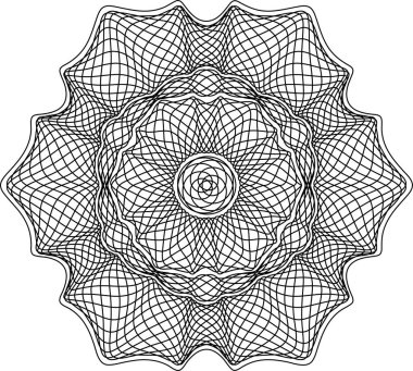 Menkul kıymetlerin korunması için Guilloche deseni, arkaplan vektörü