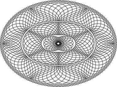 Menkul kıymetlerin korunması için Guilloche deseni, arkaplan vektörü