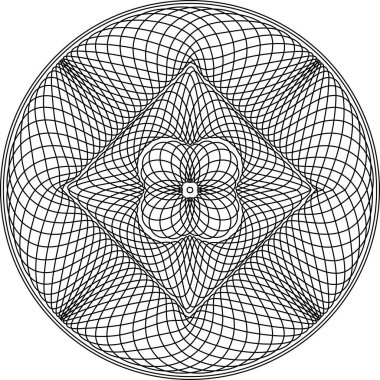 Menkul kıymetlerin korunması için Guilloche deseni, arkaplan vektörü