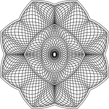 Menkul kıymetlerin korunması için Guilloche deseni, arkaplan vektörü