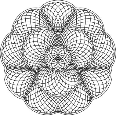 Menkul kıymetlerin korunması için Guilloche deseni, arkaplan vektörü