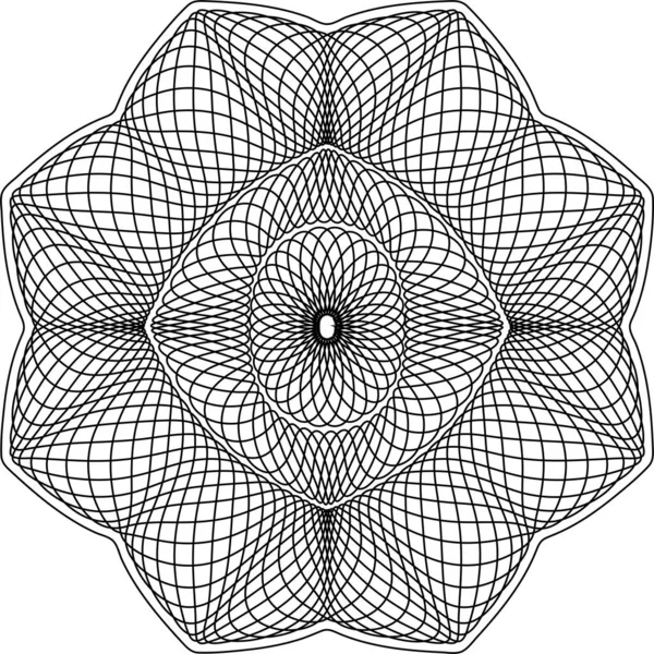 Menkul kıymetlerin korunması için Guilloche deseni, arkaplan vektörü