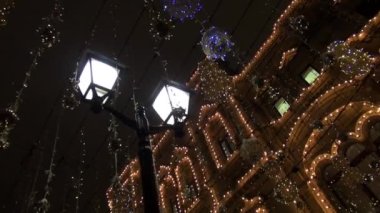 Kızıl Meydan, Moskova 'da güzel Noel ışıkları