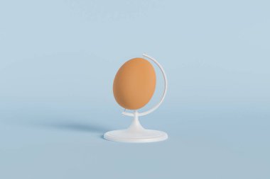 Bir yumurtanın karasal küresi. 3d oluşturma