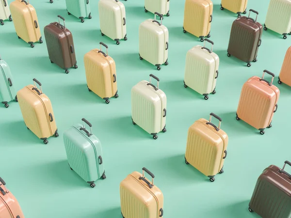 Reisekoffer Muster Mit Retro Farben Konzept Von Urlaub Reisen Sommer — Stockfoto