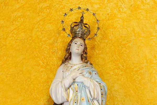 Kutsal Meryem Ana Nın Heykeli Katolik Dininde Tanrı Nın Annesi — Stok fotoğraf