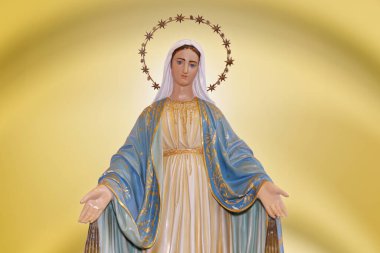 Katolik dininde Tanrı 'nın annesi Meryem Ana Nossa Senhora das Gracas' ın heykeli.