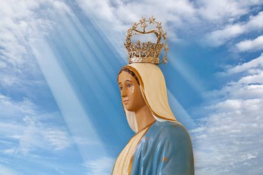 Katolik dininde Tanrı 'nın annesi Meryem Ana Nossa Senhora das Gracas' ın heykeli.