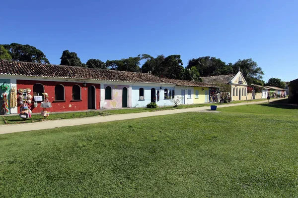 Porto Seguro Bahia Brazília 2021 Július Házak Jellegzetes Építészet Porto — Stock Fotó