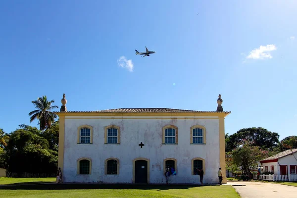 Porto Seguro Bahia Brasil Julio 2021 Avión Azul Sobre Ayuntamiento — Foto de Stock