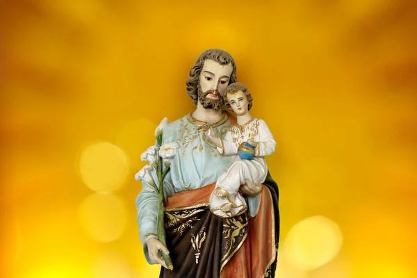 Sankt Josef Och Jesusbarnet Den Katolska Kyrkan Sao José Menino — Stockfoto