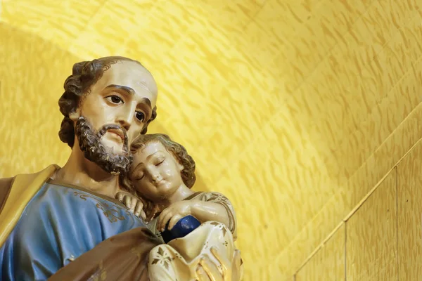 Saint Joseph Och Barnet Jesus Den Katolska Kyrkan Sao Jose — Stockfoto