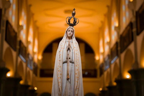 Estátua Imagem Nossa Senhora Fátima Nossa Senhora Rosário Fátima Virgem — Fotografia de Stock