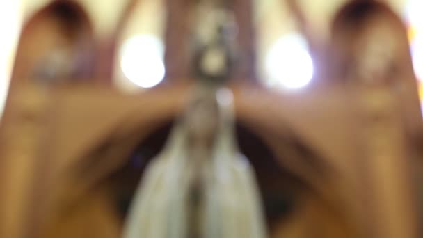Statue Image Our Lady Fatima Our Lady Rosary Fatima Virgin — Wideo stockowe