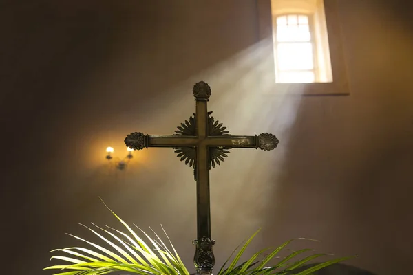 Semana Santa Celebração Católica Tradicional Domingo Ramos Cristã Símbolo Religioso — Fotografia de Stock