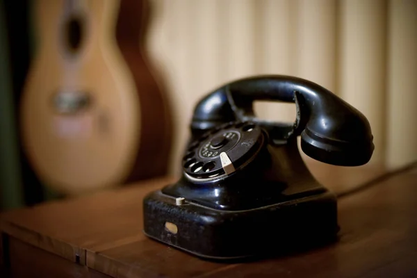 Classic Tablephone Type Landline Telephone Used Dialing Destination Number Phone — Stock Photo, Image