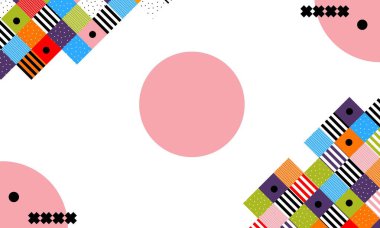 Soyut Geometrik Renkli arkaplan. Kopya boşluklu Geometri arkaplanı.