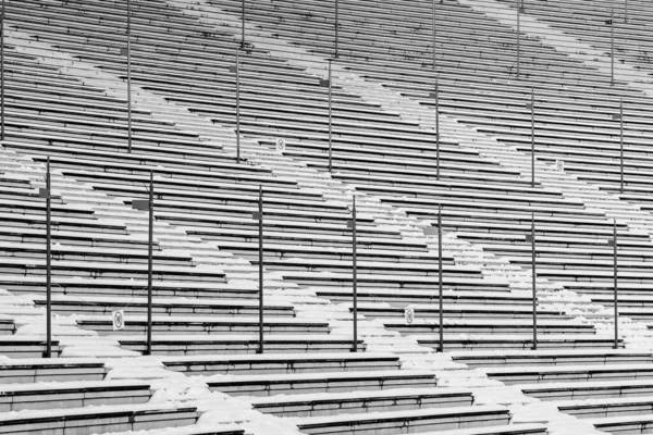 Foto Preto Branco Palco Livre Com Escadas Detalhe Construção Assentos — Fotografia de Stock