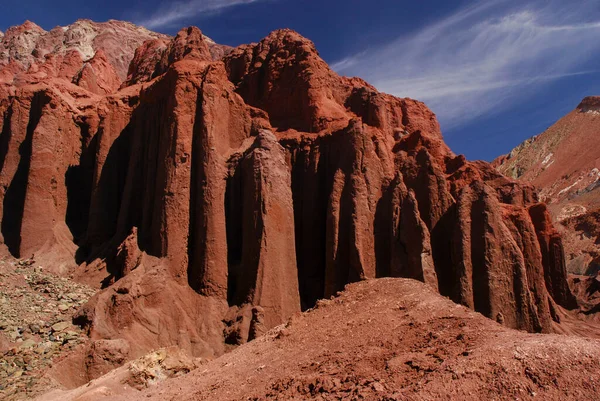 Tęczowa Dolina Krajobraz Pustyni Atacama Chile — Zdjęcie stockowe