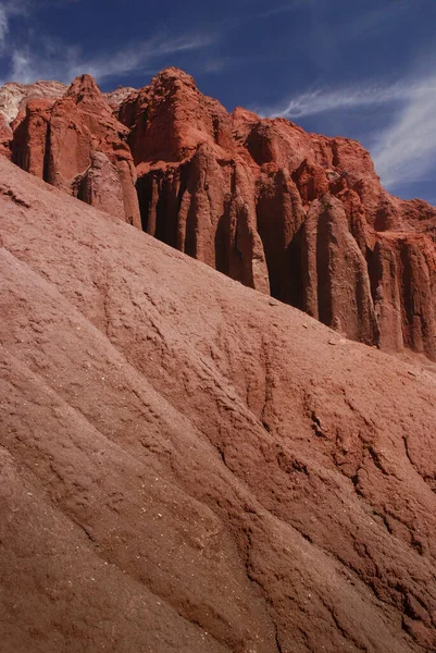 Tęczowa Dolina Krajobraz Pustyni Atacama Chile — Zdjęcie stockowe