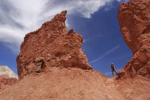 Tęczowa Dolina Krajobraz Pustyni Atacama Chile — Zdjęcie stockowe