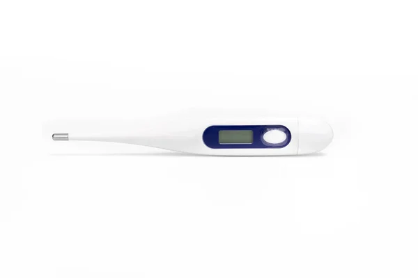 Elektronische thermometer op witte achtergrond.apparaat voor het meten van de lichaamstemperatuur — Stockfoto