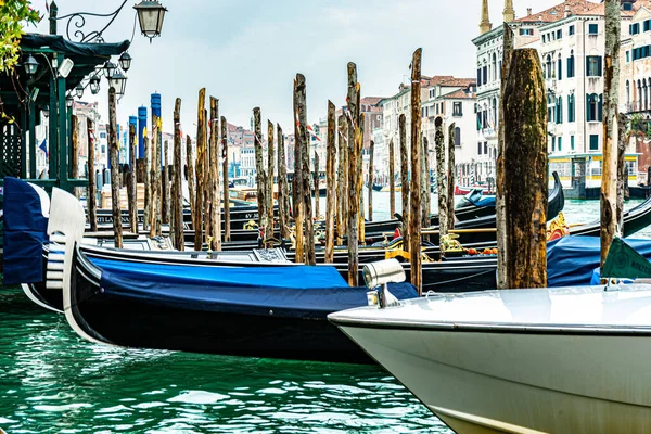 Dezember 2021 Venedig Italien Gondeln Die Der Gondel Service Station — Stockfoto