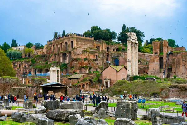 December 2022 Rome Italy Panoramic View Palatine Hill Ruins Tempio — Photo