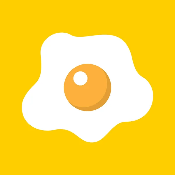 Omelet Yellow Background Flat Style Vector Vector Graphics