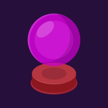 mor sihirli top, uç, vektör görüntü