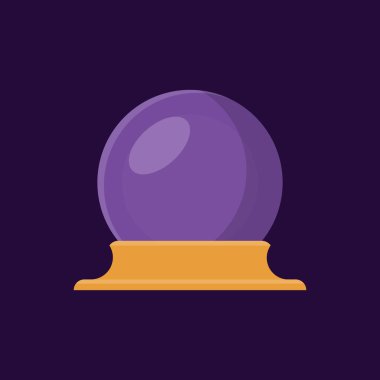 düz stil, vektör mor sihirli top